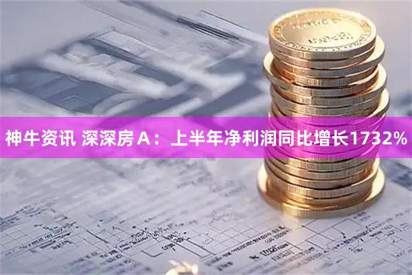 神牛资讯 深深房Ａ：上半年净利润同比增长1732%